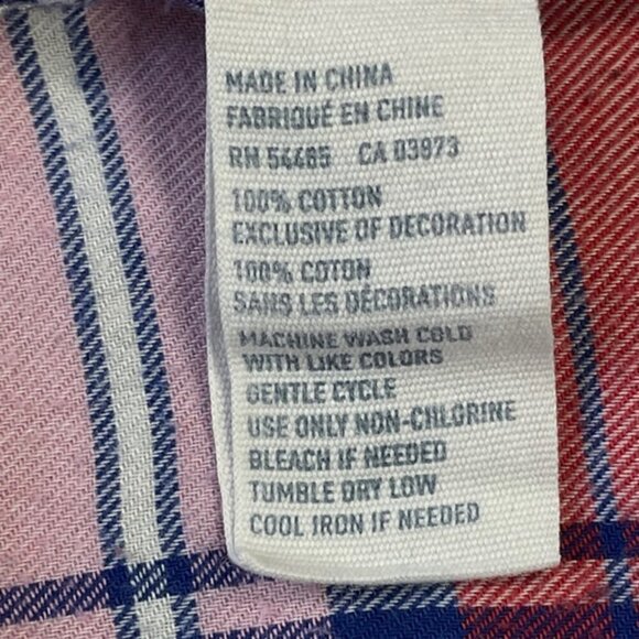 AMERICAN EAGLE Plaid Pearl Button Shirt - Size Large - Picture 5 of 5